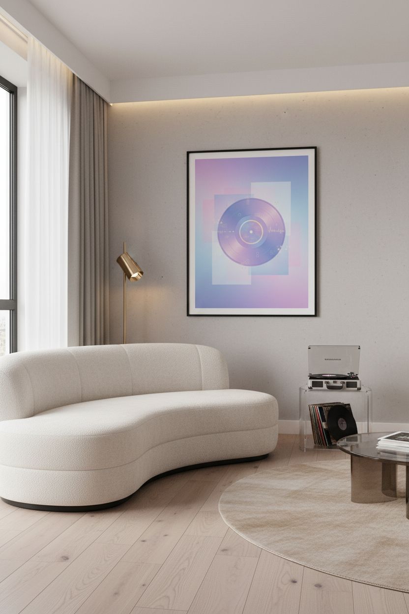 Neon Vinyl Reverie Fine Art Print wall art room scene 10