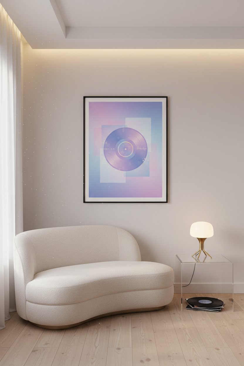 Neon Vinyl Reverie Fine Art Print wall art room scene 2