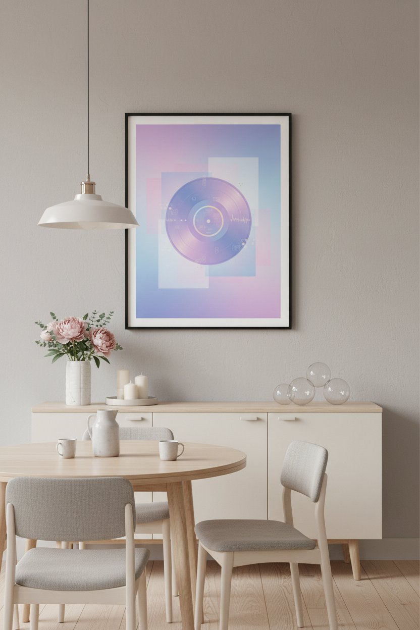 Neon Vinyl Reverie Fine Art Print wall art room scene 4