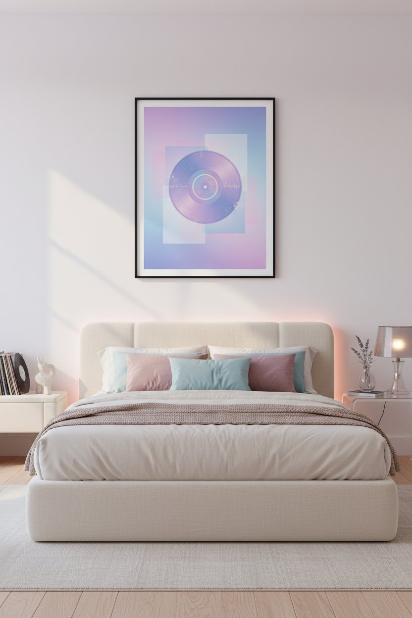 Neon Vinyl Reverie Fine Art Print wall art room scene 6