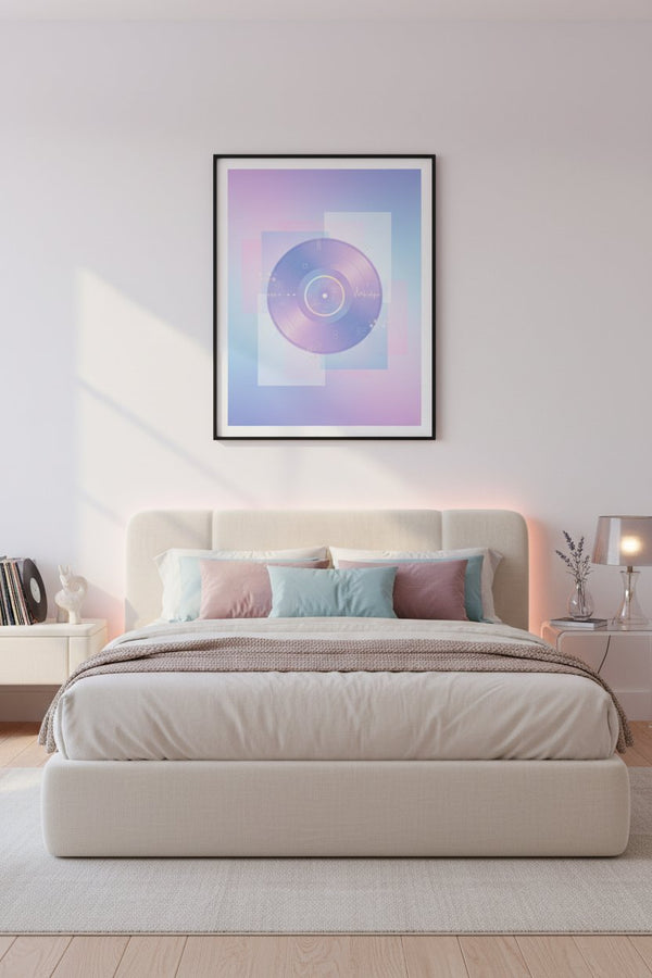 Neon Vinyl Reverie Fine Art Print wall art room scene 6