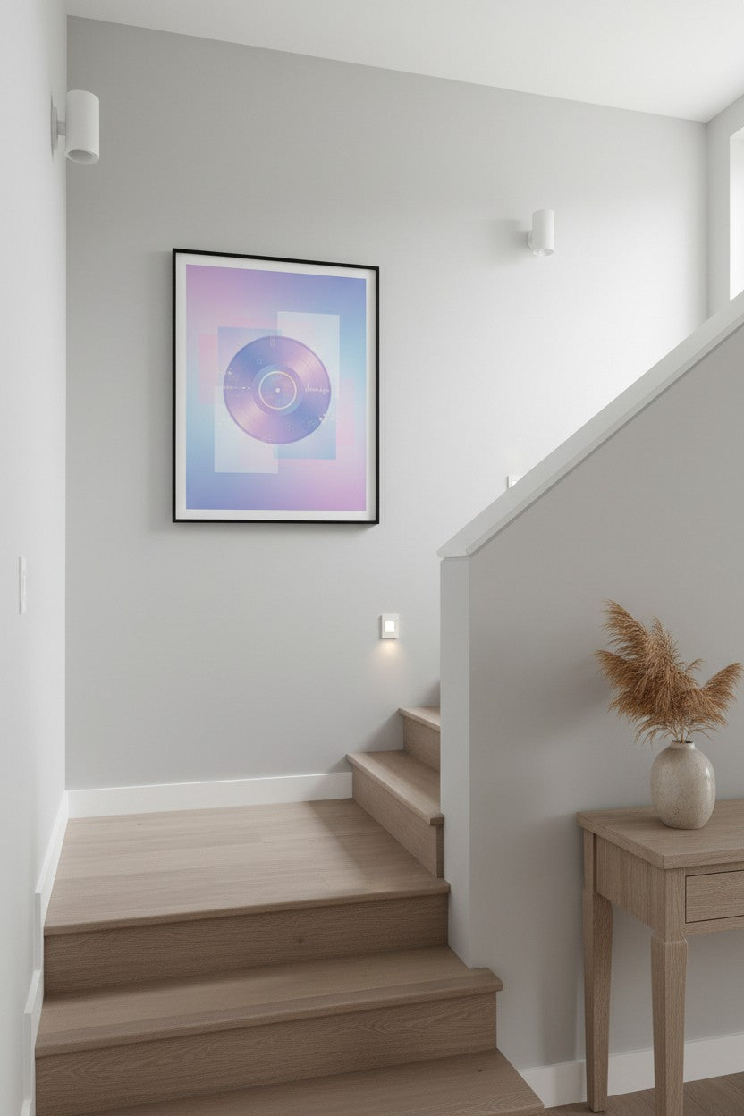 Neon Vinyl Reverie Fine Art Print wall art room scene 7