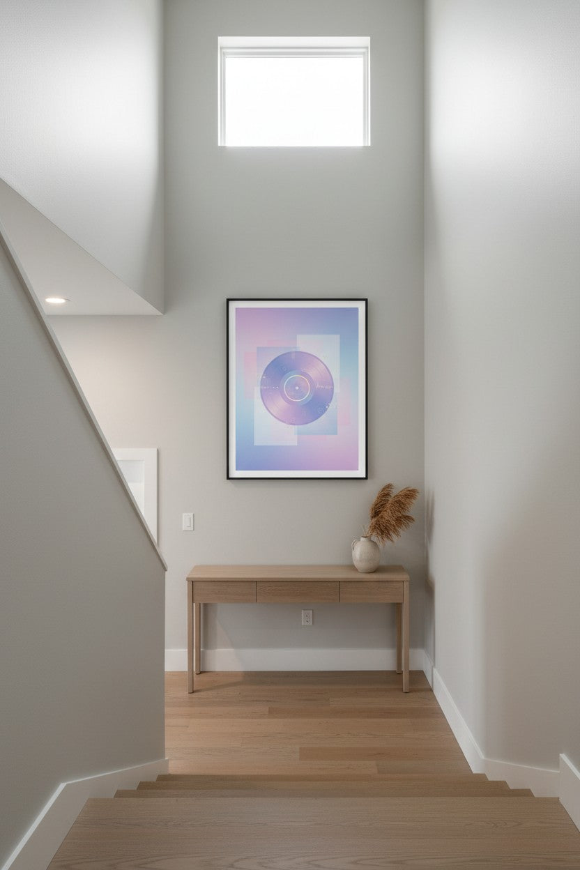 Neon Vinyl Reverie Fine Art Print wall art room scene 9