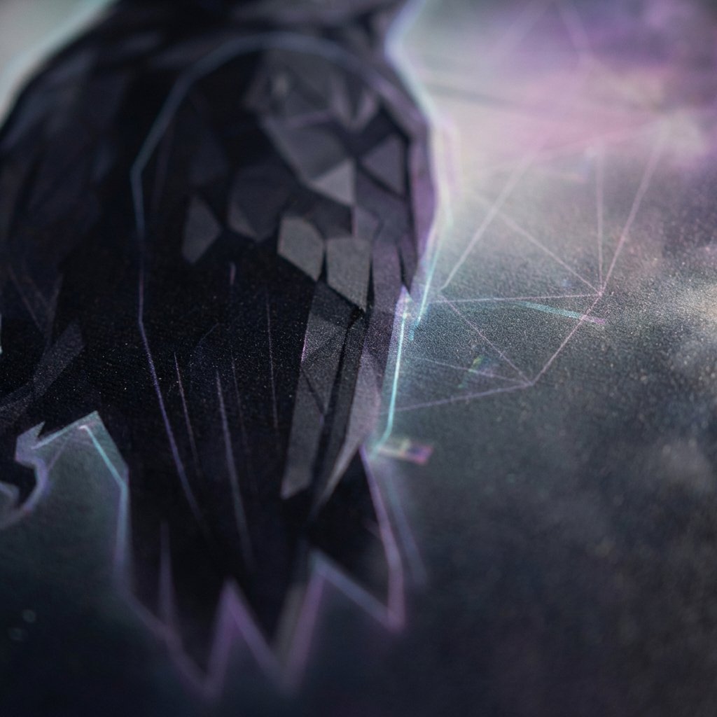 Nocturnal Sentinel Owl in Shadow Artwork