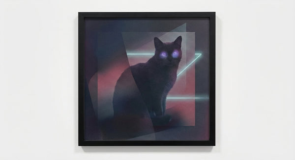 NullSigna Midnight Sentinel Shadowed Cat Art