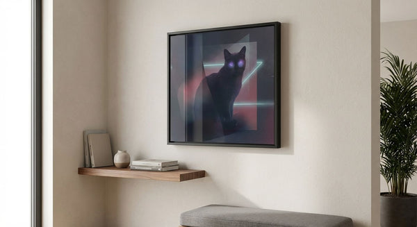 NullSigna Midnight Sentinel Shadowed Cat Art