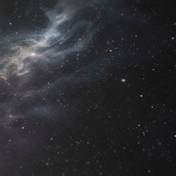 Obsidian Cosmos Gaze: Premium Framed Art Print detail close up 12