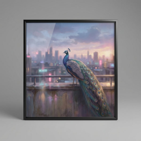 Peacock in the Reflected Haze of Last Light