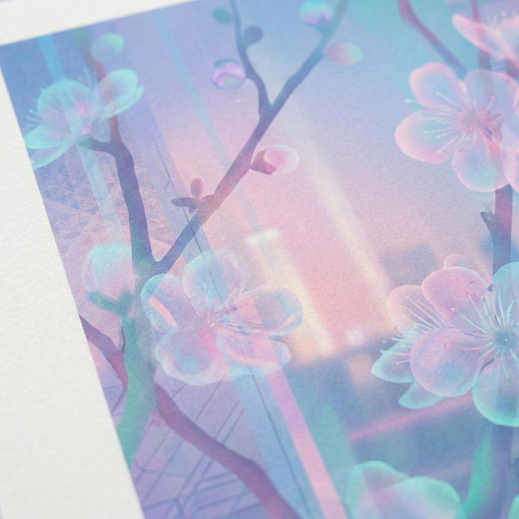 Plum Blossoms in Eternal Ambient Glow
