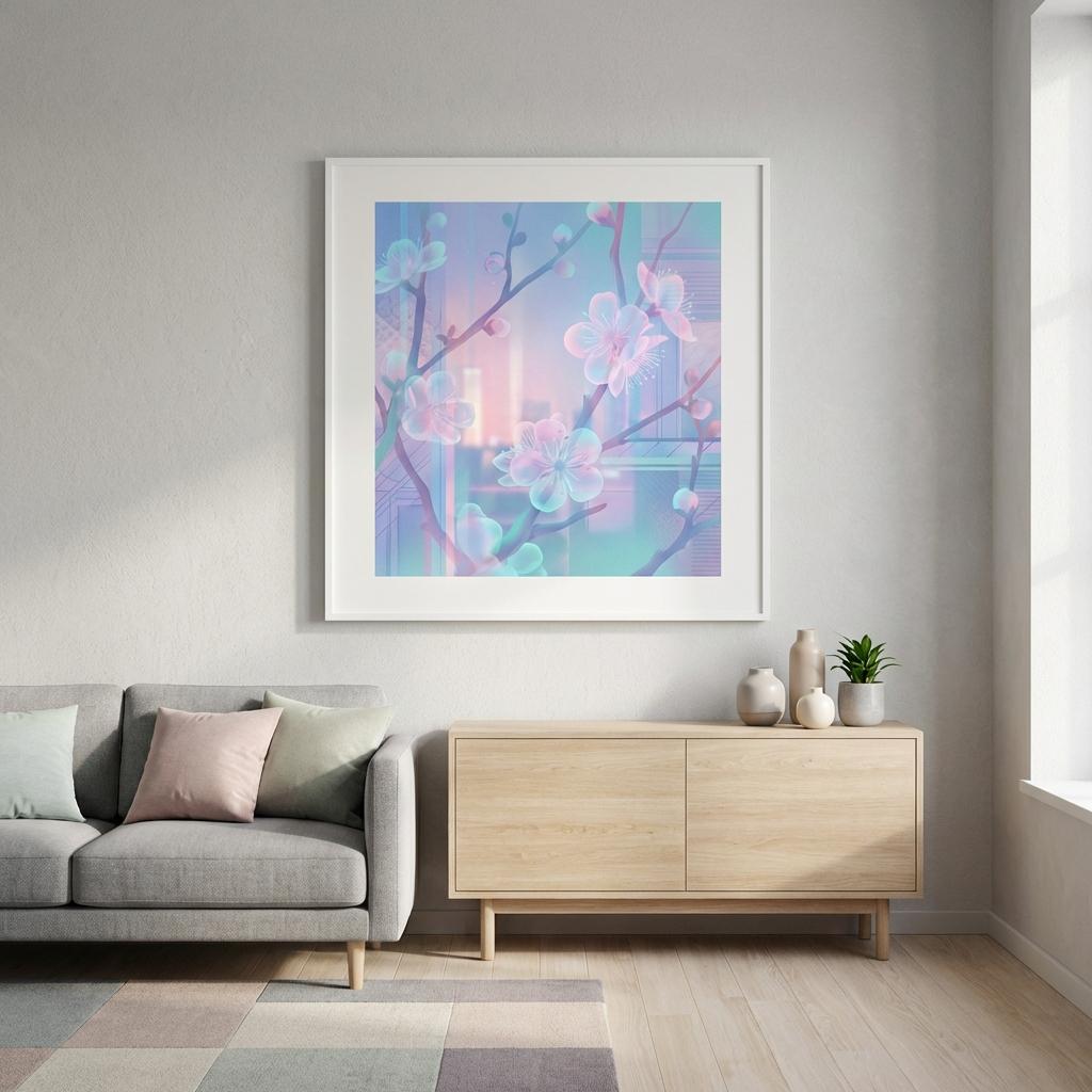 Plum Blossoms in Eternal Ambient Glow