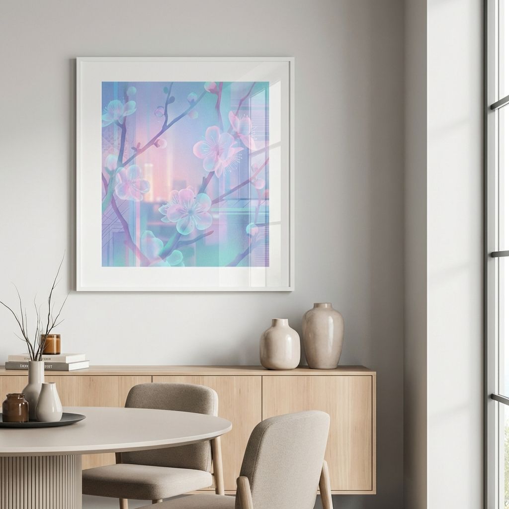 Plum Blossoms in Eternal Ambient Glow