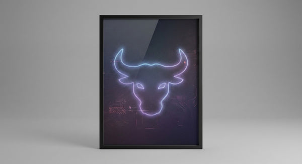 Primal Shadow Bull Head Silhouette Wall Decor
