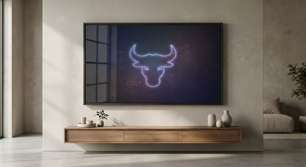 Primal Shadow Bull Head Silhouette Wall Decor