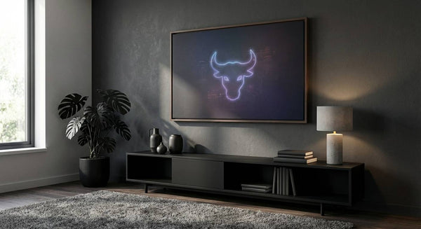 Primal Shadow Bull Head Silhouette Wall Decor