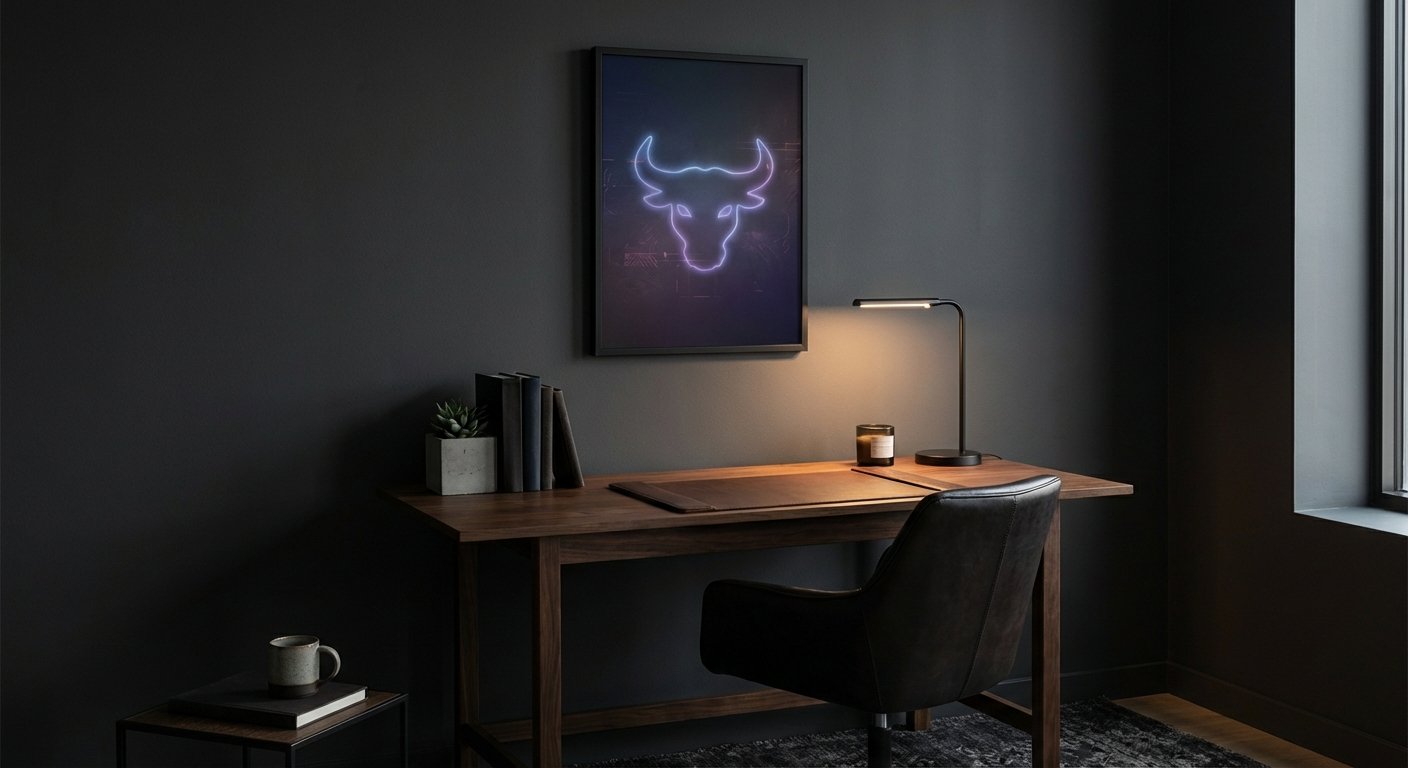 Primal Shadow Bull Head Silhouette Wall Decor