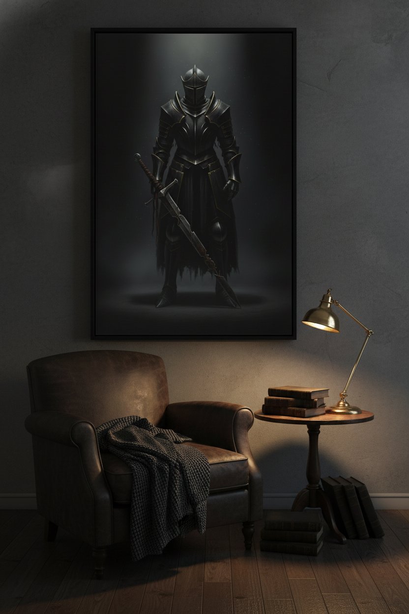 Shattered Valor: Gothic Relic Fine Art wall art room scene 9