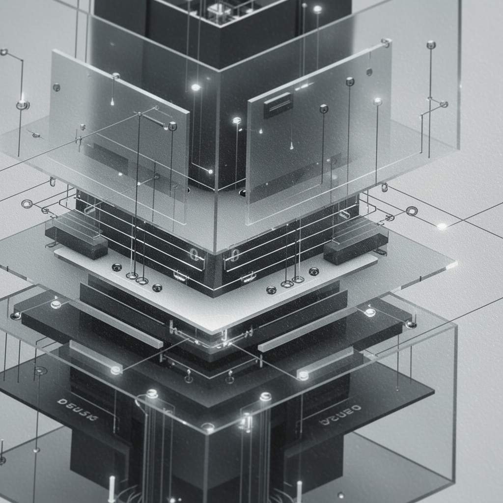 Sleek Geometric Circuitry Wall Art detail close up 11