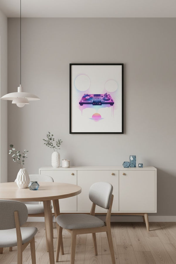 Sleepless Hours Turntable Dreamwave wall art room scene 5