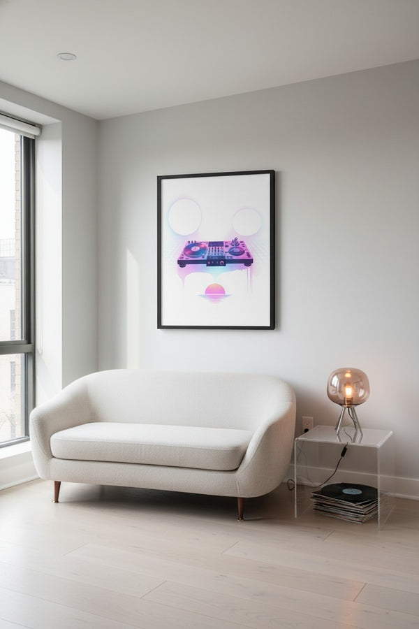 Sleepless Hours Turntable Dreamwave wall art room scene 6