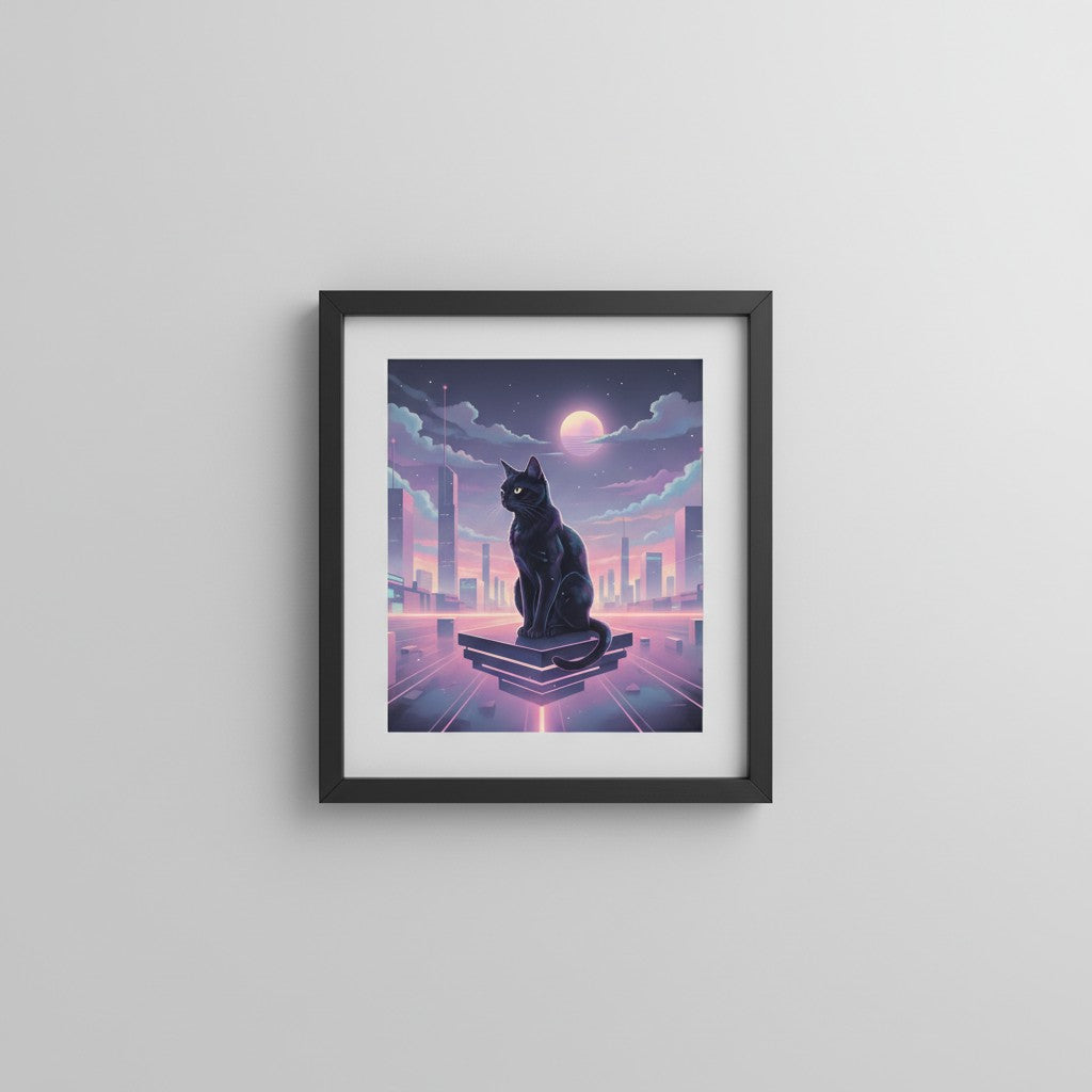 Soft Light Nocturne: Feline Stillness