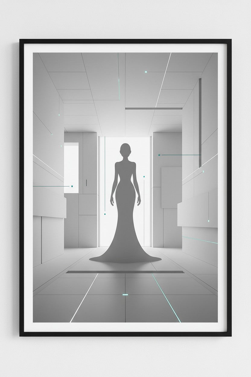 Structural Grace: Modern Silhouette Wall Art main artwork