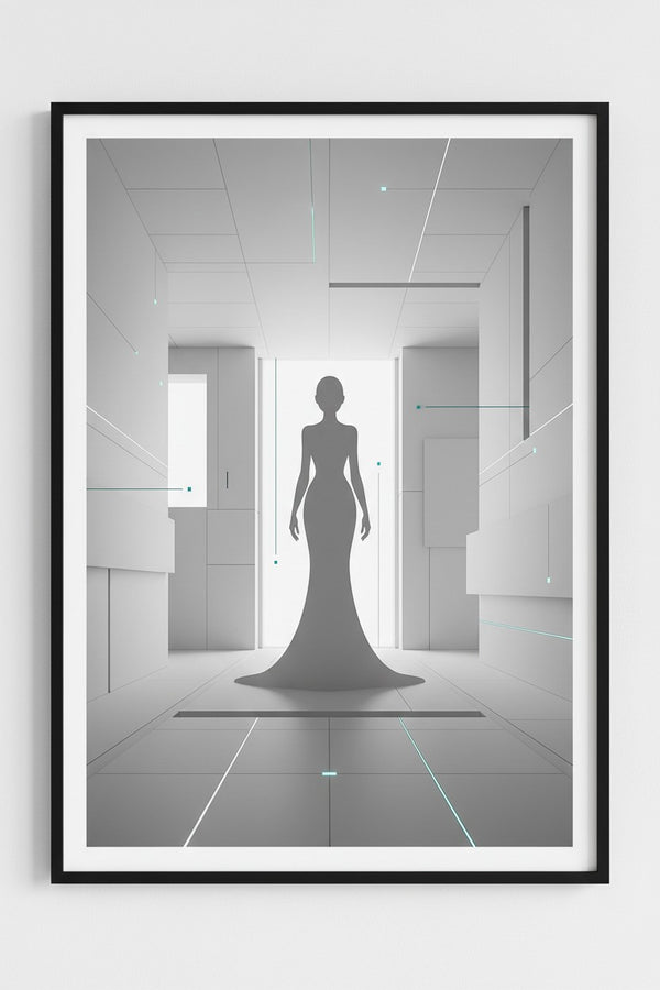 Structural Grace: Modern Silhouette Wall Art main artwork