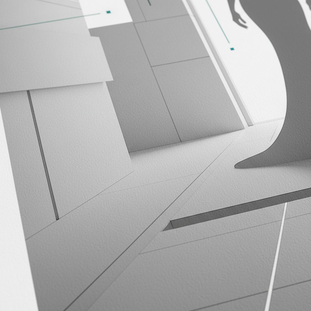 Structural Grace: Modern Silhouette Wall Art detail close up 12