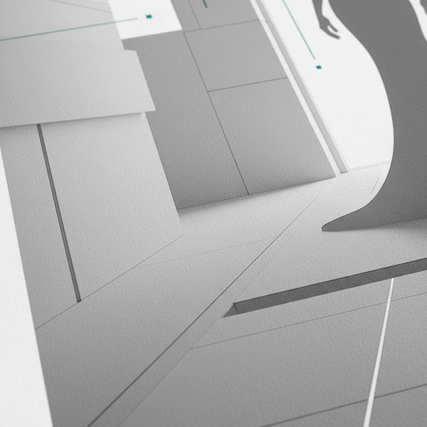 Structural Grace: Modern Silhouette Wall Art detail close up 12