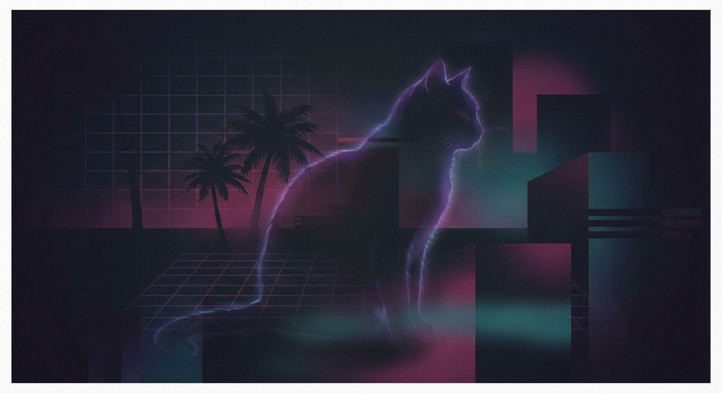 The Obsidian Gaze Shadowed Cat