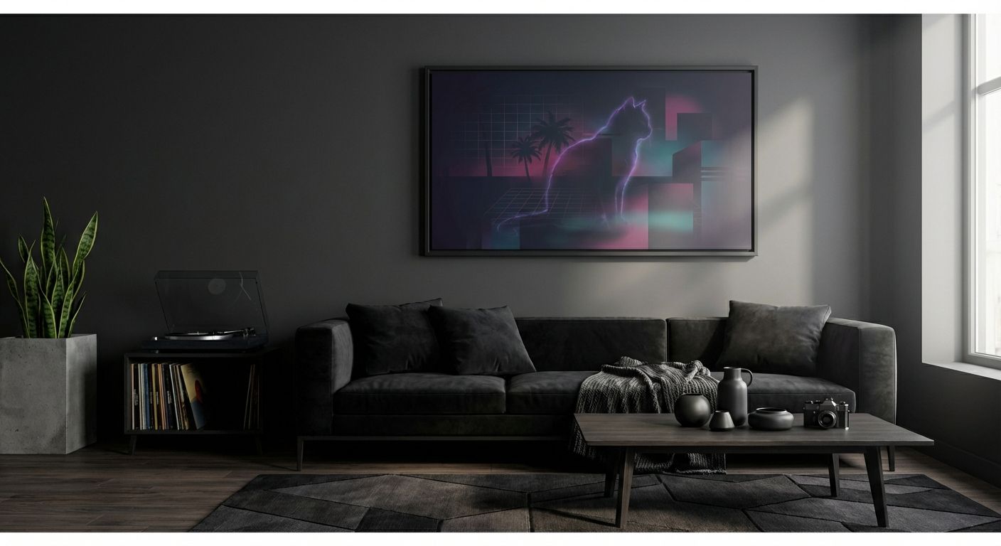 The Obsidian Gaze Shadowed Cat