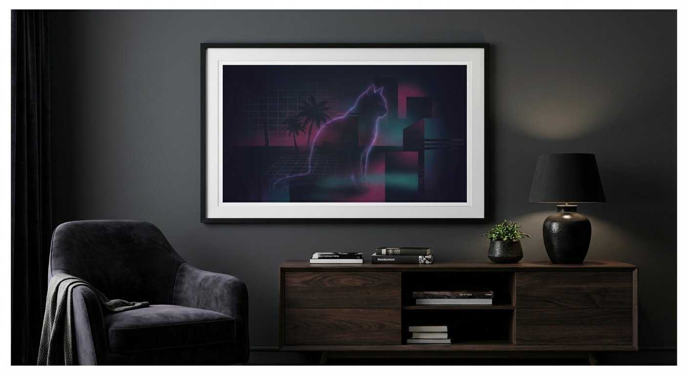 The Obsidian Gaze Shadowed Cat