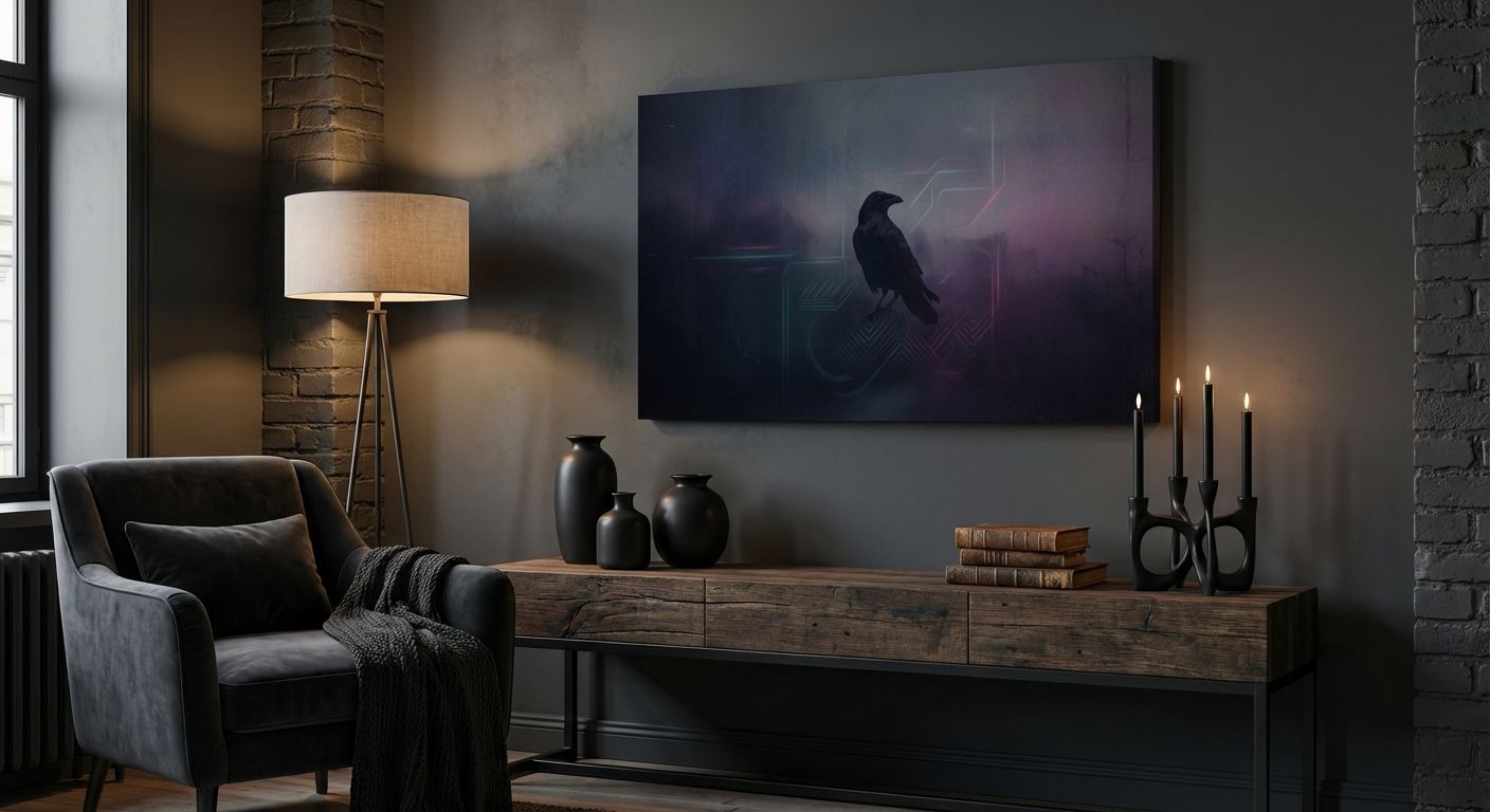 The Obsidian Sentinel in Shadowed Silence