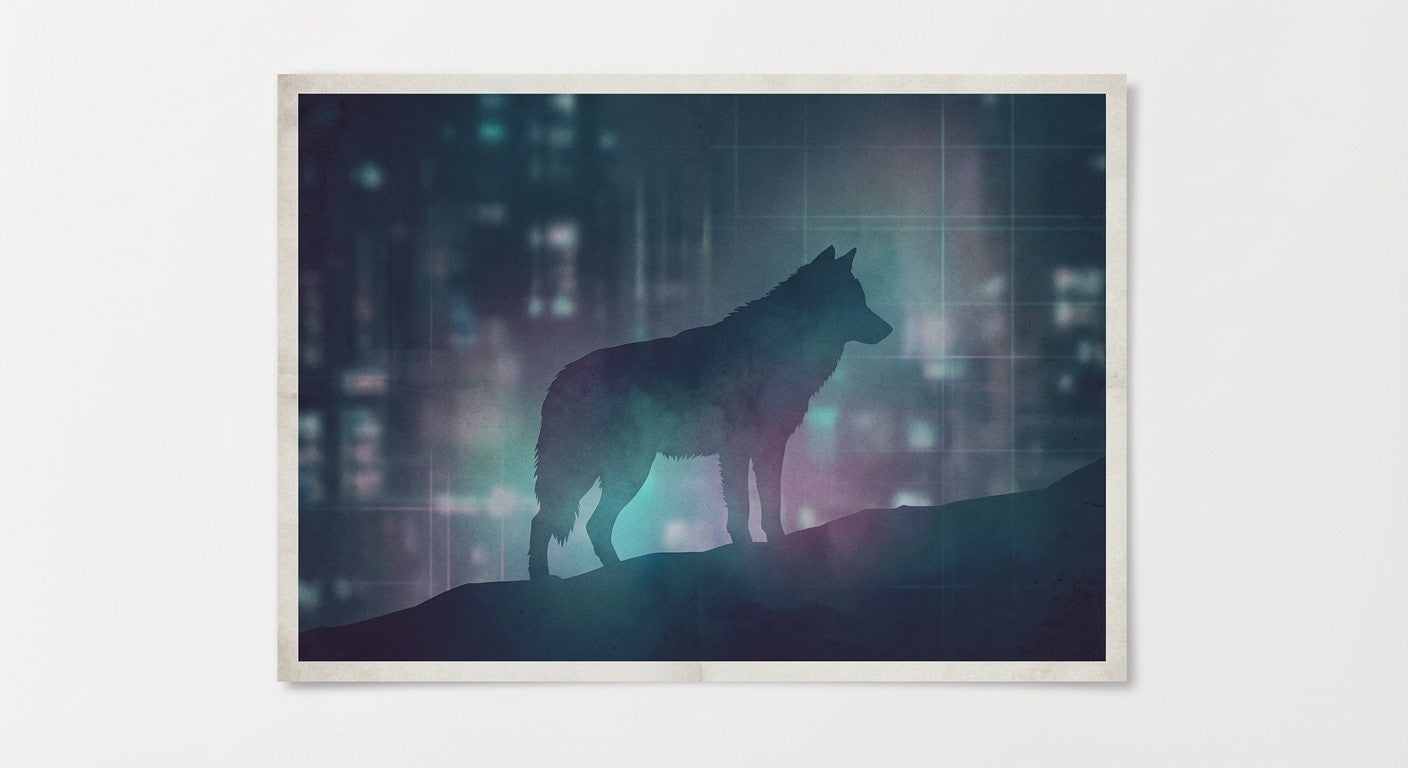 The Obsidian Vigil Lone Wolf Silhouette