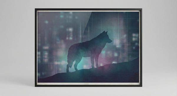 The Obsidian Vigil Lone Wolf Silhouette