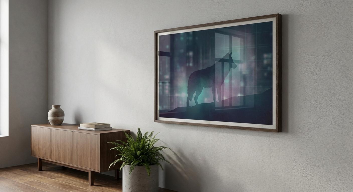 The Obsidian Vigil Lone Wolf Silhouette