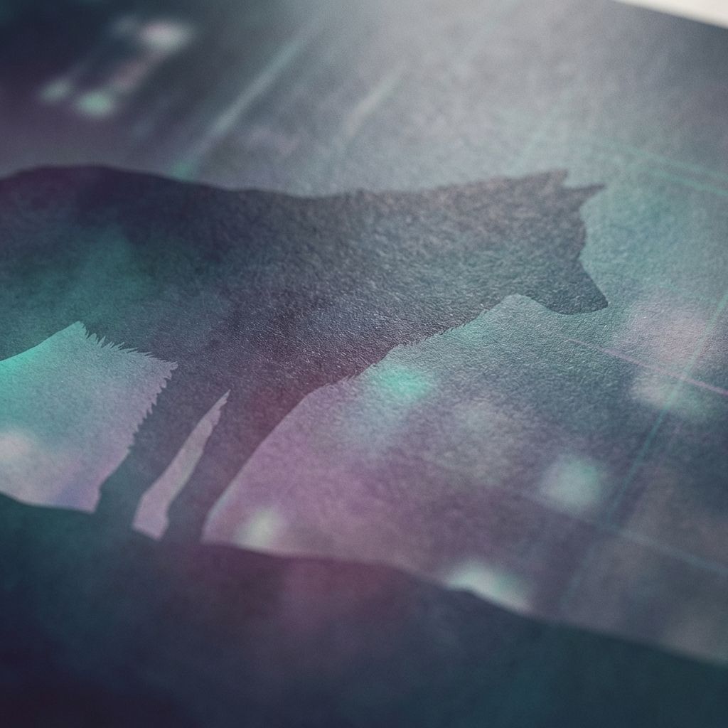 The Obsidian Vigil Lone Wolf Silhouette