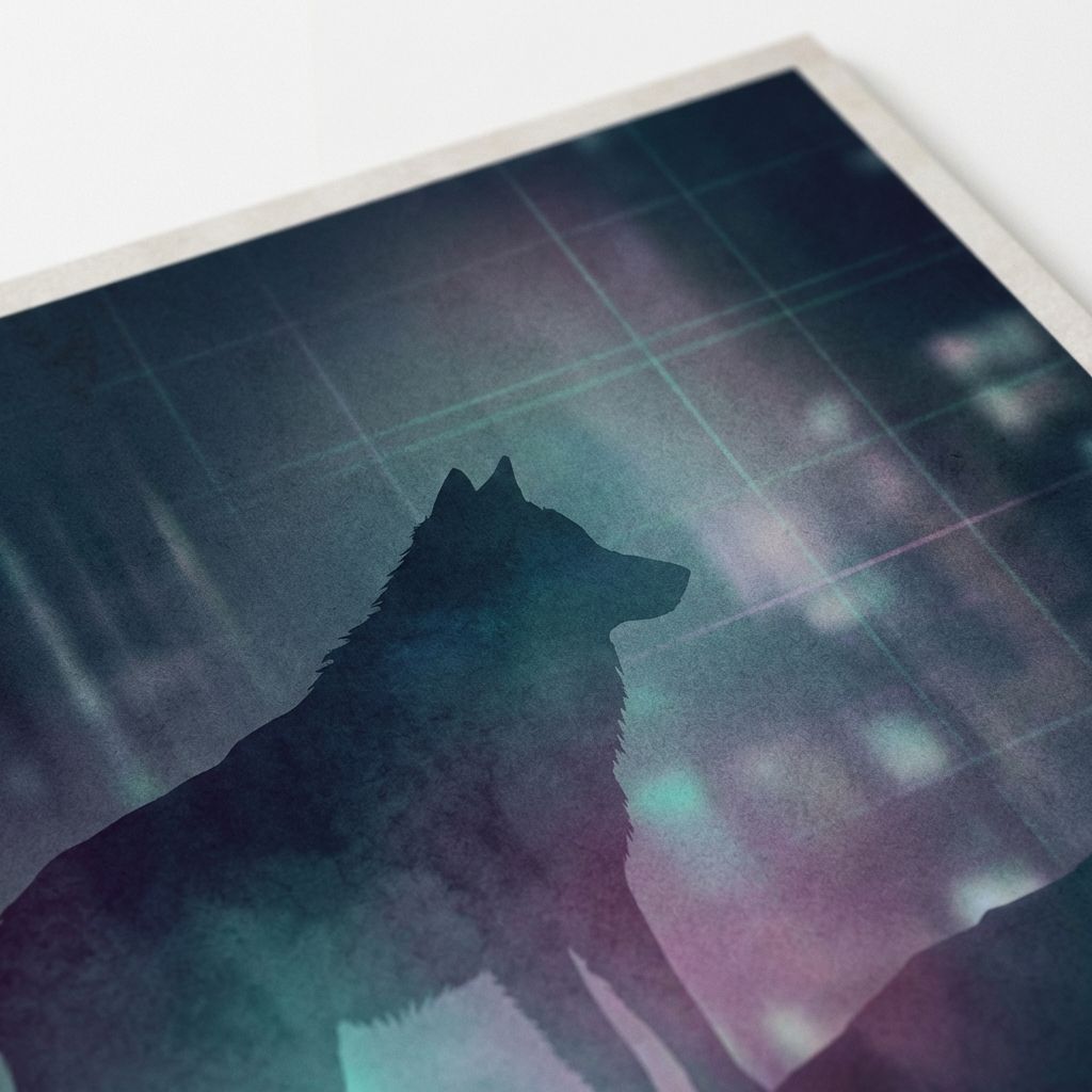 The Obsidian Vigil Lone Wolf Silhouette