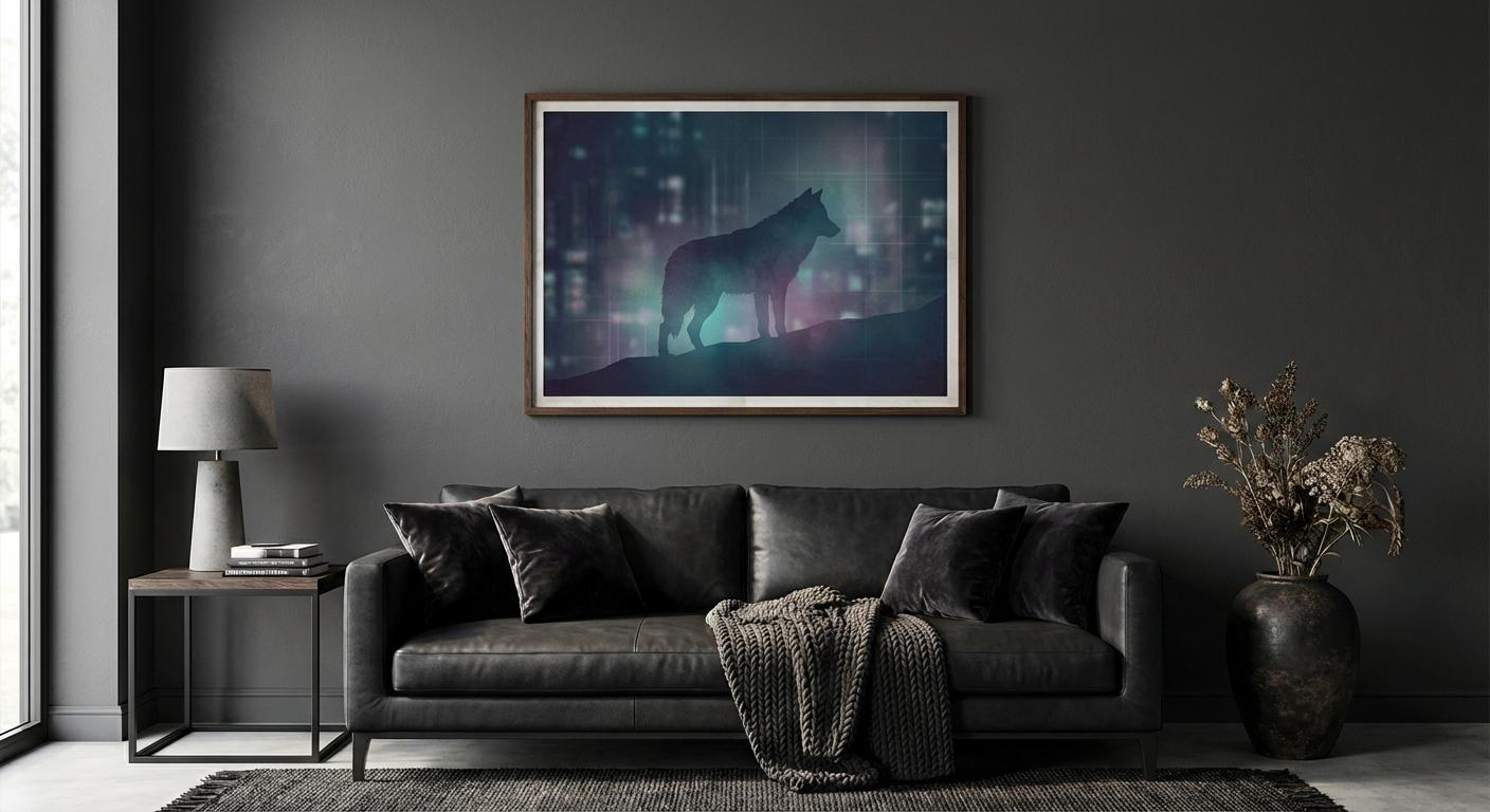 The Obsidian Vigil Lone Wolf Silhouette