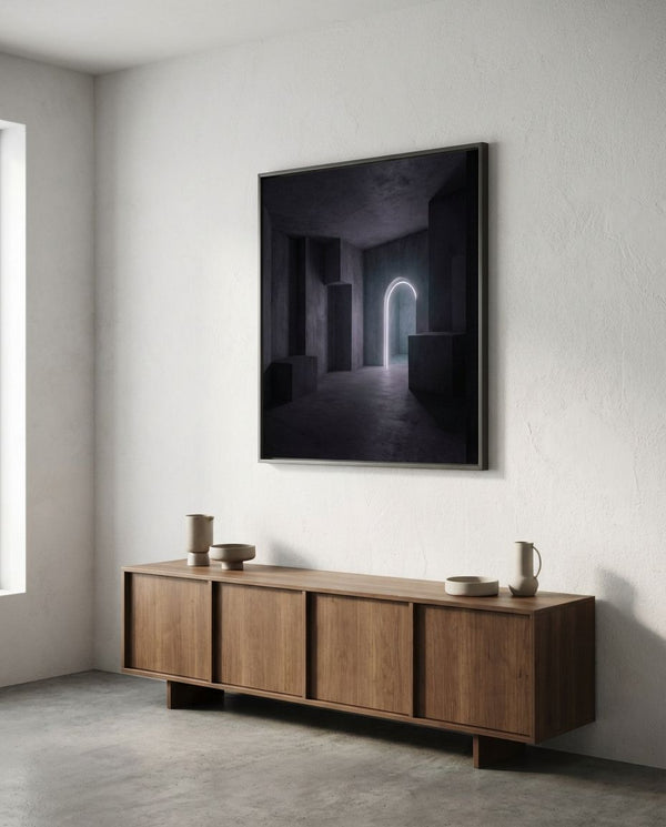 The Unoccupied Threshold in Charcoal Gray