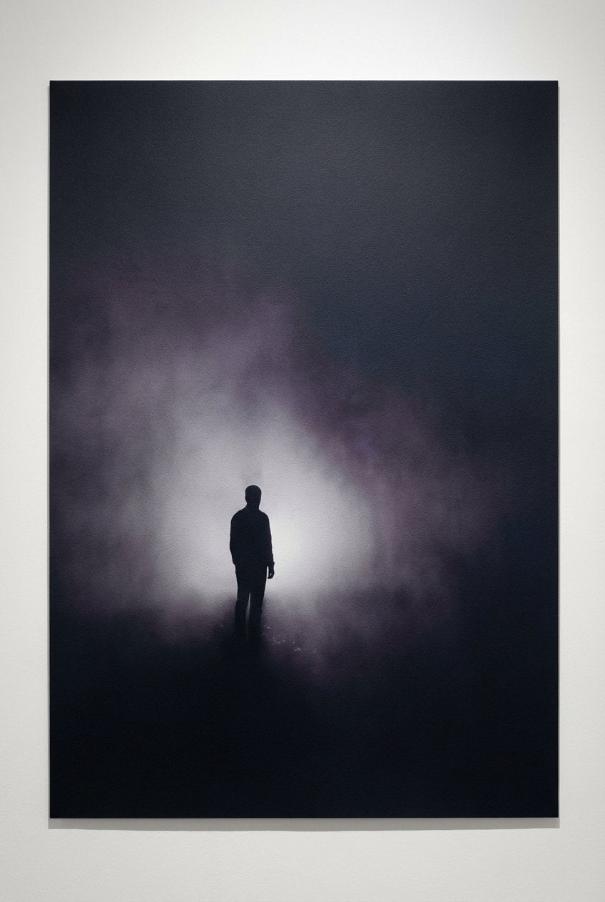 The Weight of Silence Silhouette Art