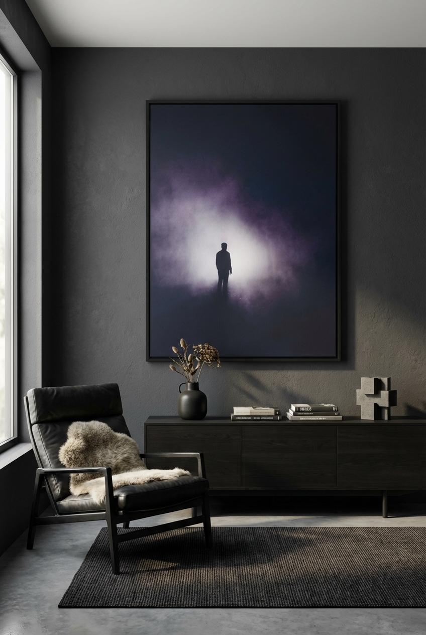 The Weight of Silence Silhouette Art