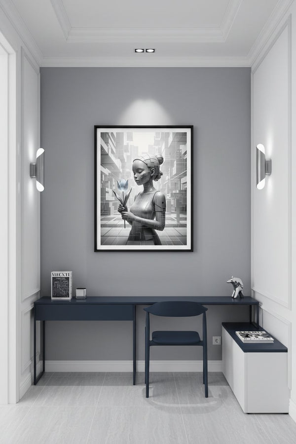 Tulip Form Study: Minimalist Order Print wall art room scene 4