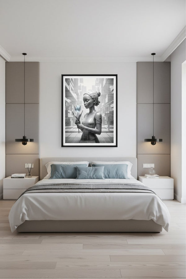 Tulip Form Study: Minimalist Order Print wall art room scene 5