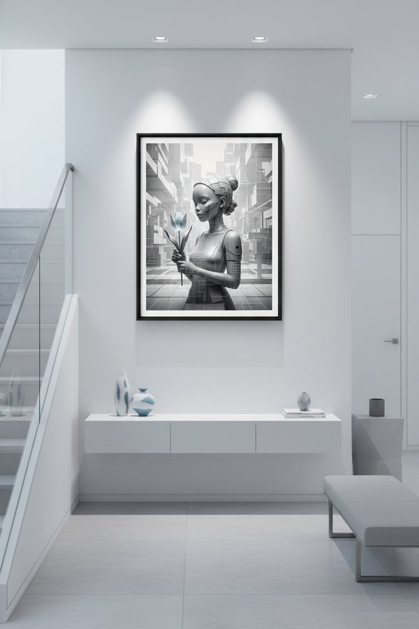 Tulip Form Study: Minimalist Order Print wall art room scene 6