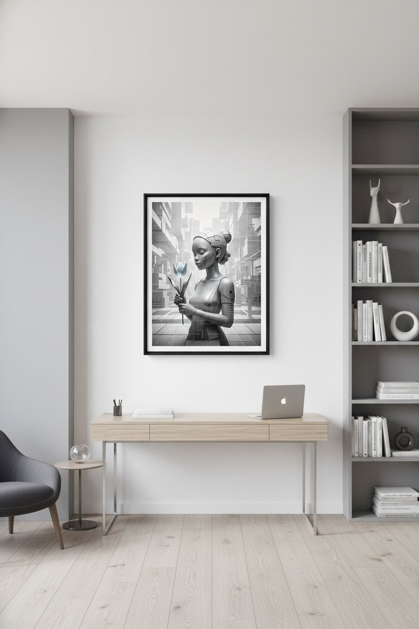 Tulip Form Study: Minimalist Order Print wall art room scene 7