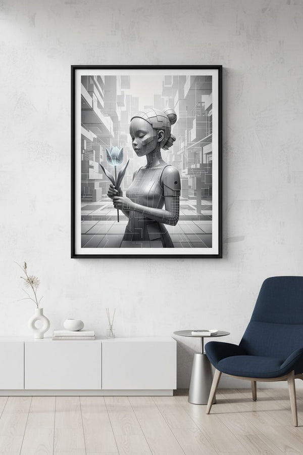 Tulip Form Study: Minimalist Order Print wall art room scene 8