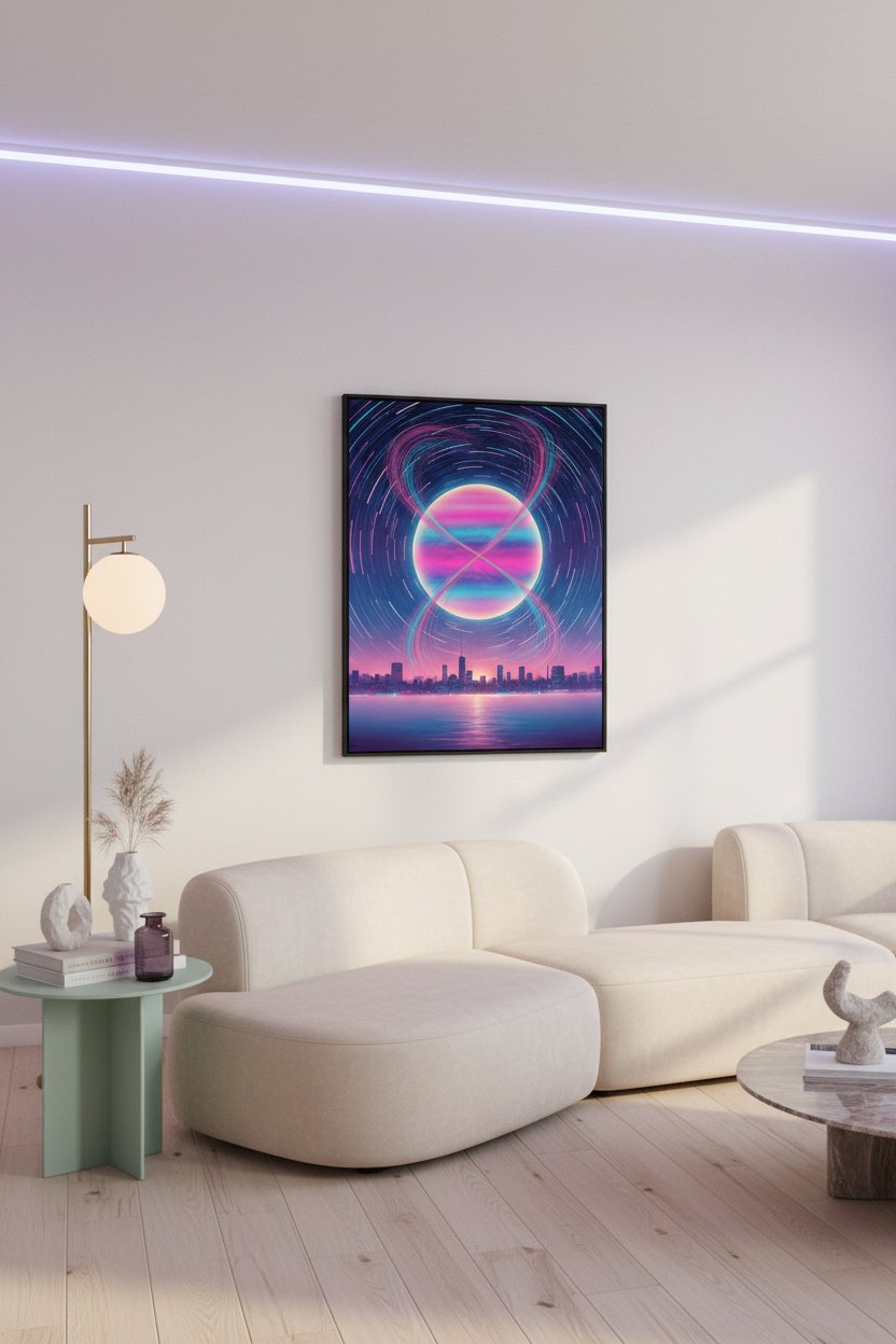 Twilight Nebula Dreamscape Art Print wall art room scene 6