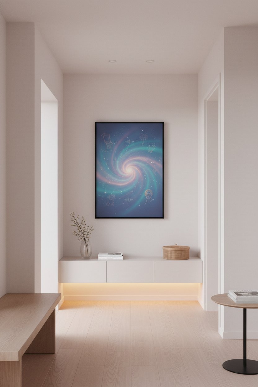 Twilight Nebula Reverie Fine Art Print wall art room scene 2