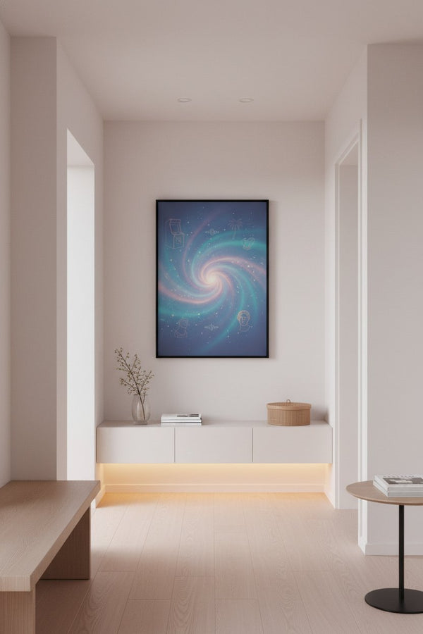 Twilight Nebula Reverie Fine Art Print wall art room scene 2