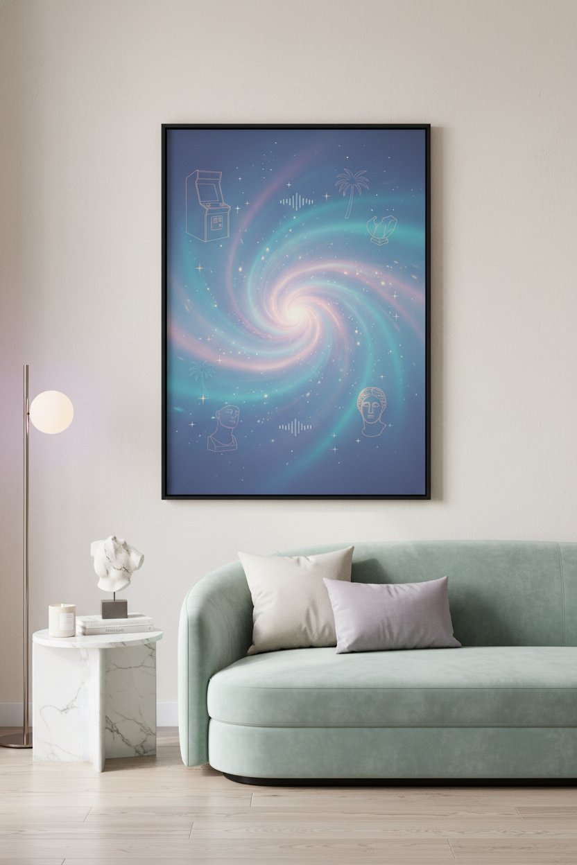Twilight Nebula Reverie Fine Art Print wall art room scene 3
